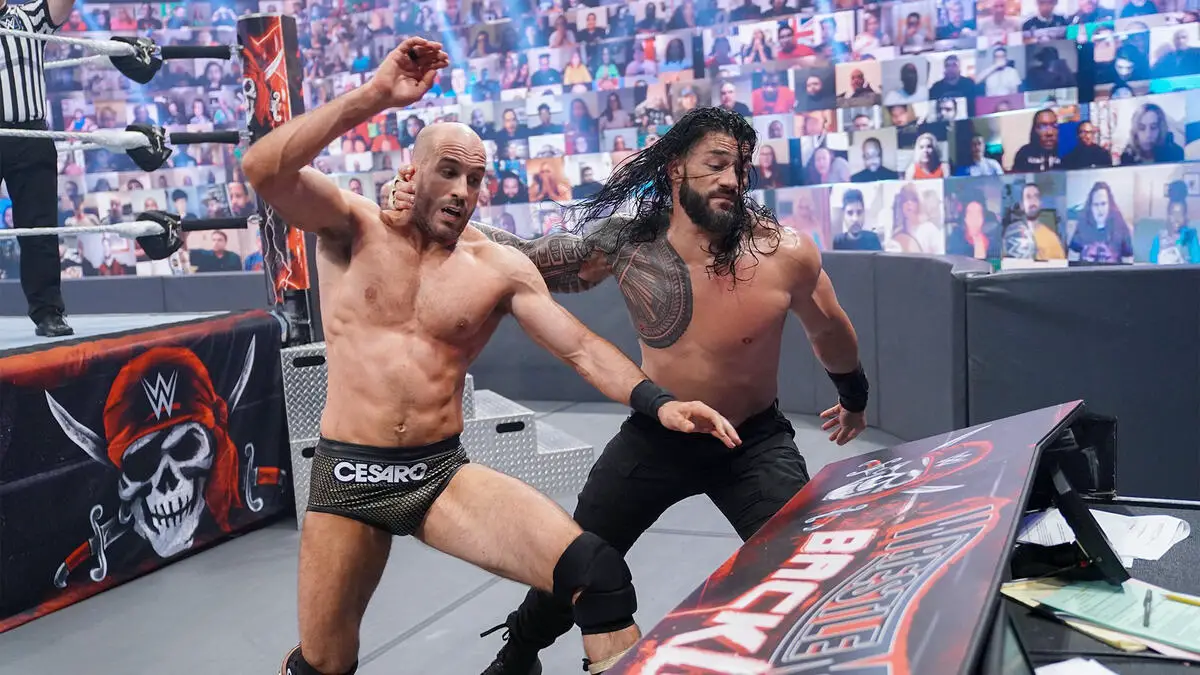 Roman reigns cesaro wrestlemania backlash 2021